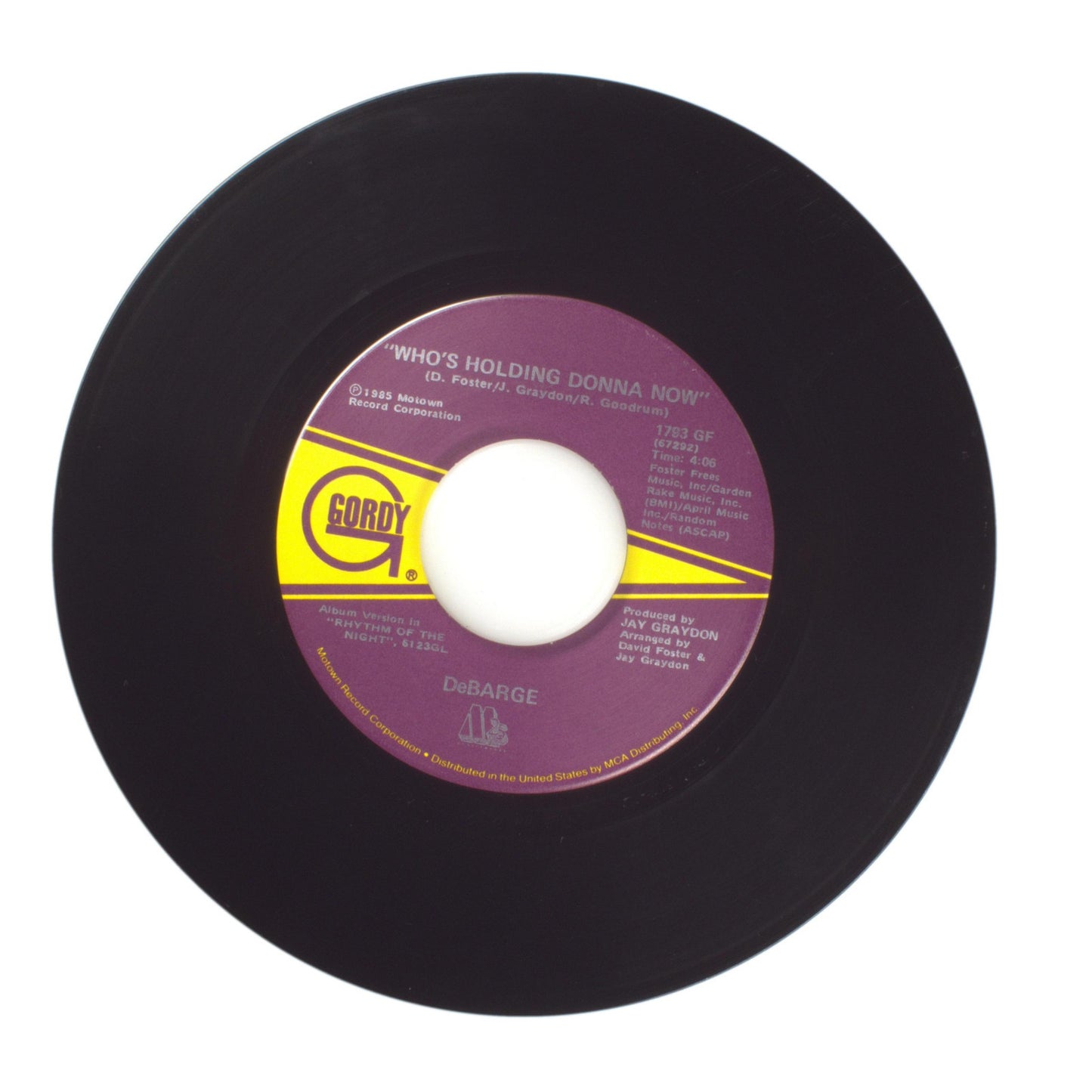 DeBarge - Be My Lady; Who's Holding Donna Now - Vinyl Record 45 RPM 7"