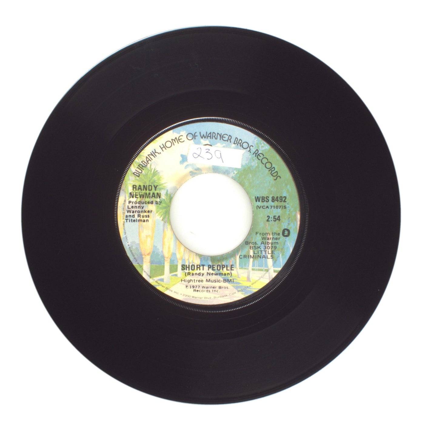 Randy Newman - Old Man on the Farm; Short People - Vinyl Record 45 RPM 7"