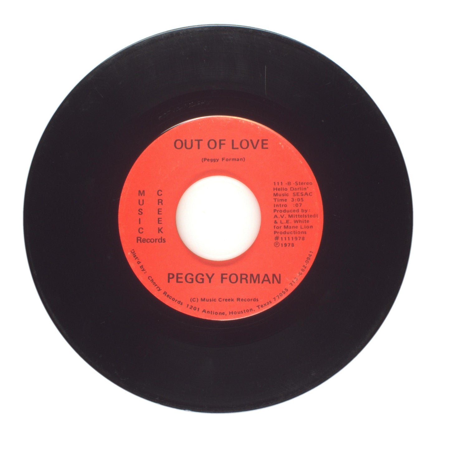 Peggy Forman - I Still Need You (Now And Then); Out of Love - Vinyl 45 RPM 7"