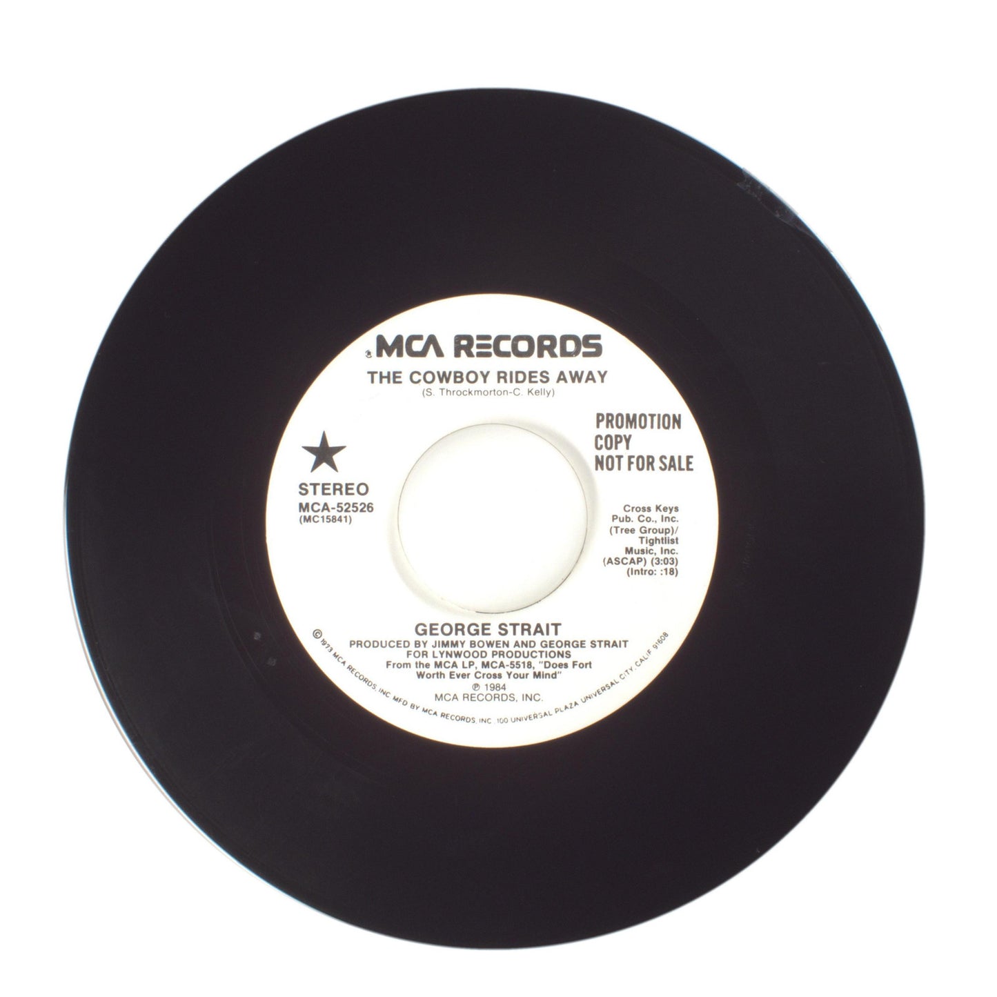 George Strait - The Cowboy Rides Away - Vinyl Record 45 RPM 7"