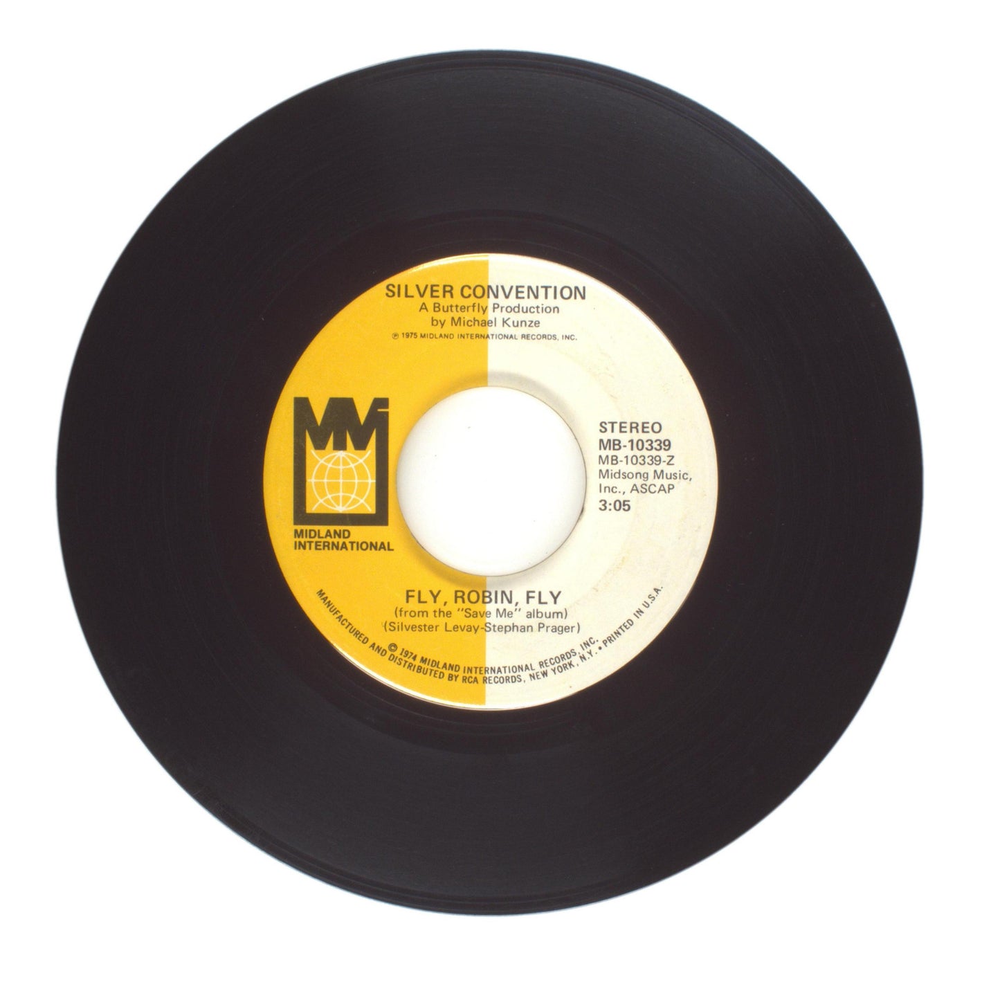 Silver Convention - Fly, Robin, Fly; Tiger Baby - Vinyl Record 45 RPM 7"