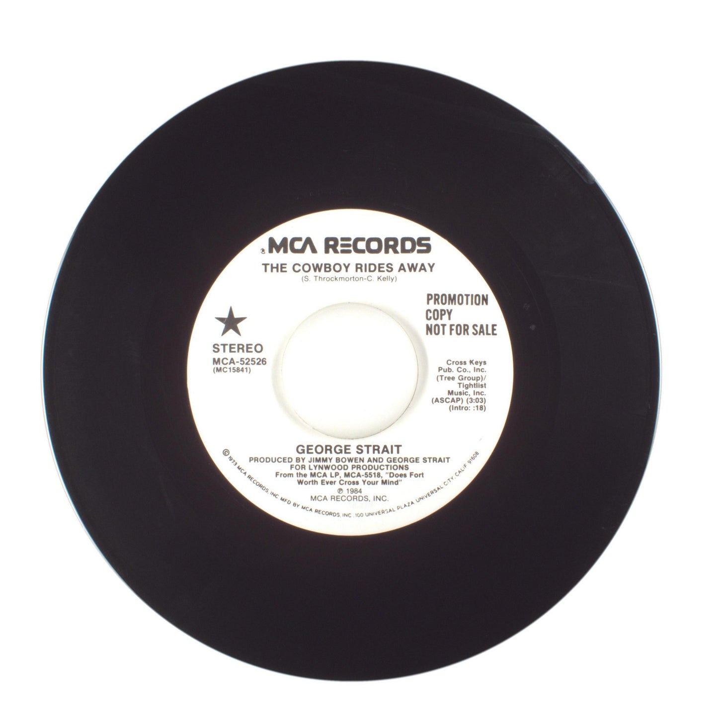 George Strait - The Cowboy Rides Away - Vinyl Record 45 RPM 7"