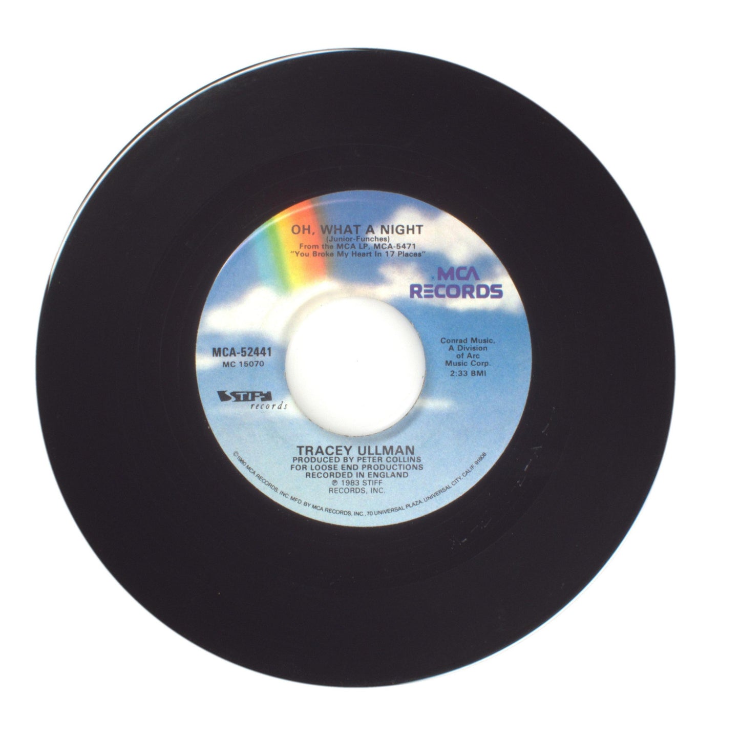 Tracey Ullman - Bobby's Girl; Oh, What a Night - Vinyl Record 45 RPM 7"