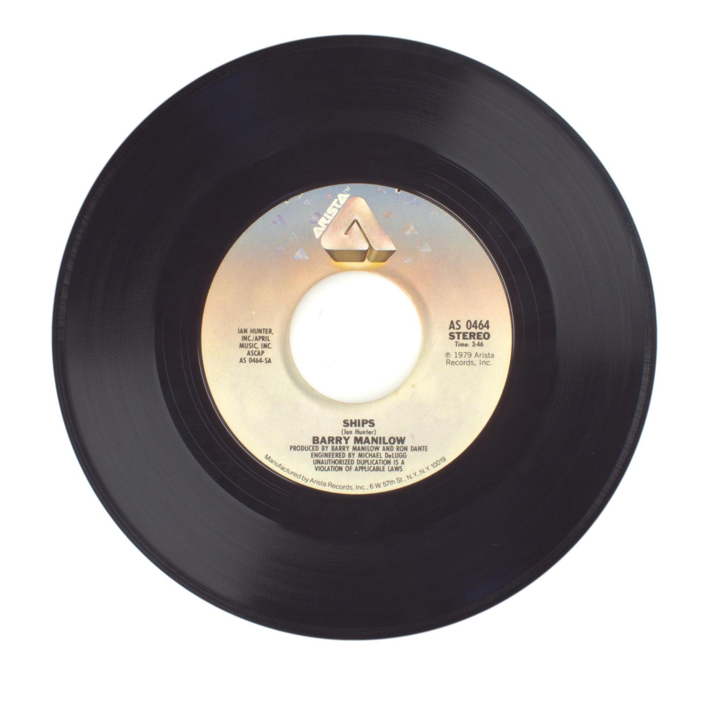 Barry Manilow - They Gave In To The Blues; Ships - Vinyl Record 45 RPM 7"