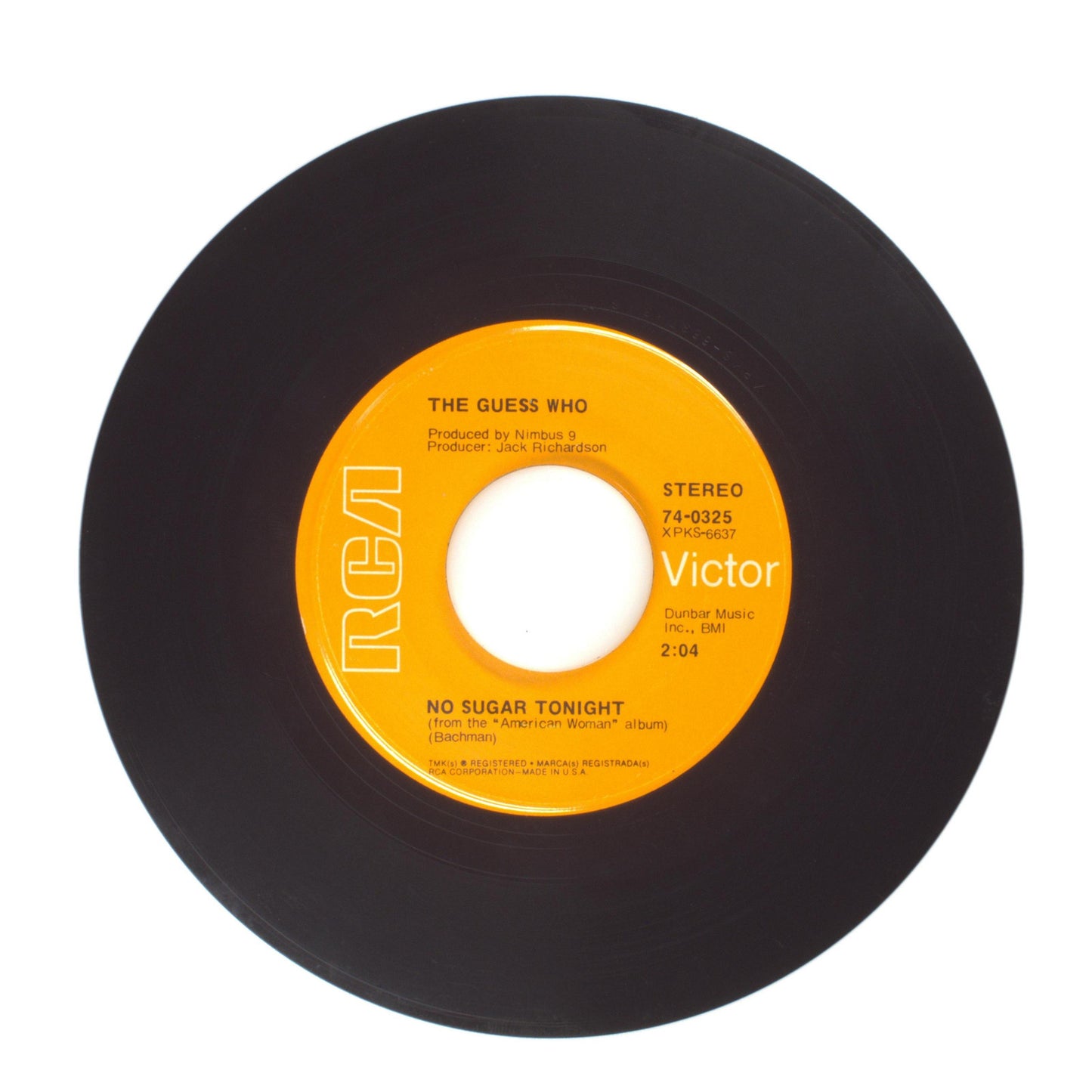 The Guess Who - American Woman; No Sugar Tonight - Vinyl Record 45 RPM 7"