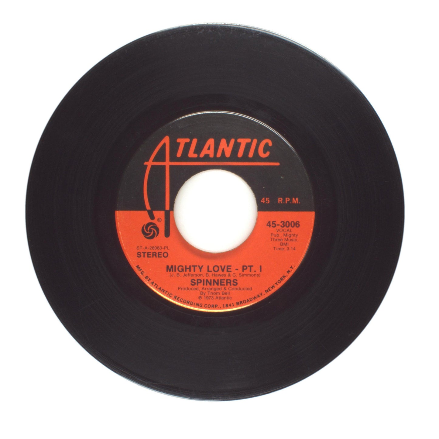 Spinners - Mighty Love - Pt. II; Mighty Love - Pt. I - Vinyl Record 45 RPM 7"