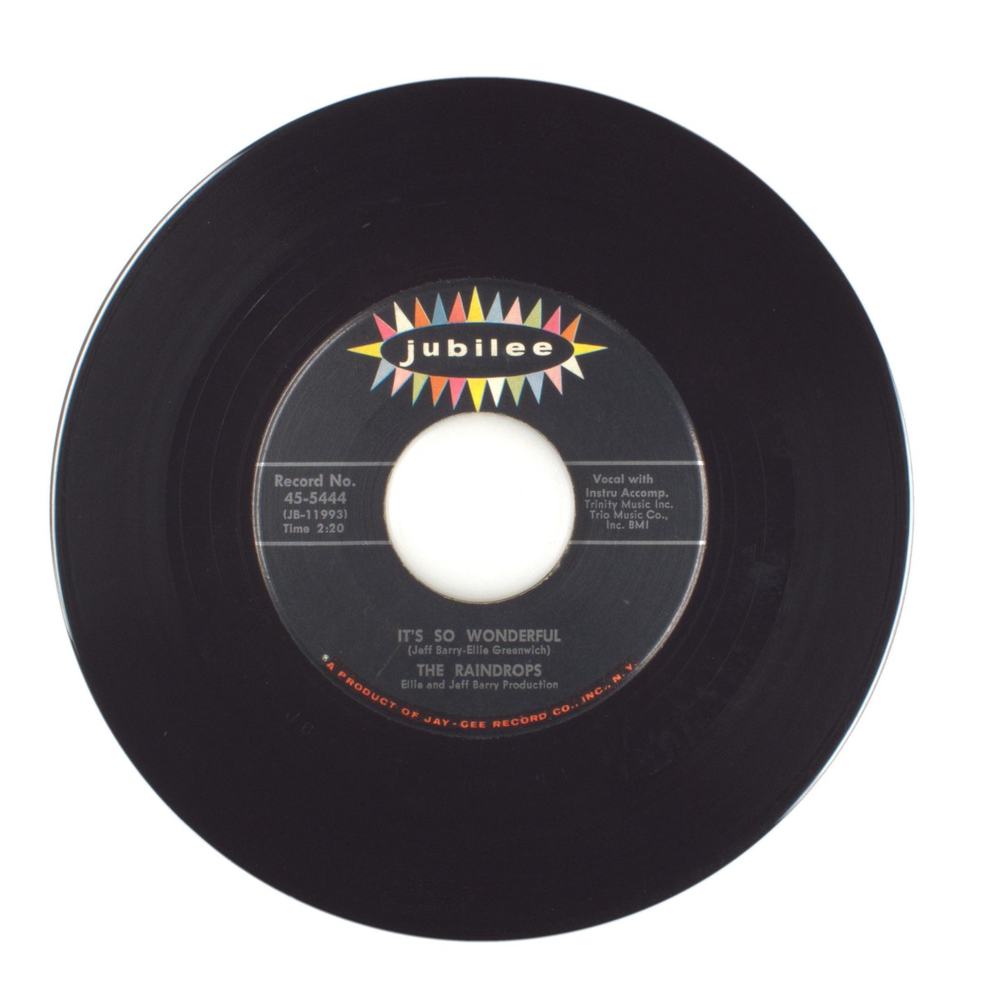 The Raindrops - It's So Wonderful; What A Guy - Vinyl Record 45 RPM 7"