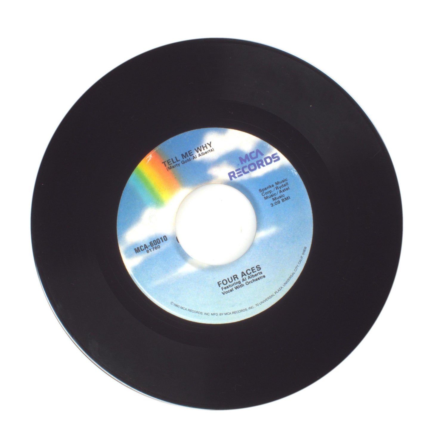 Four Aces - Tell Me Why; Love Is a Many Splendored Thing - Vinyl 45 RPM 7"