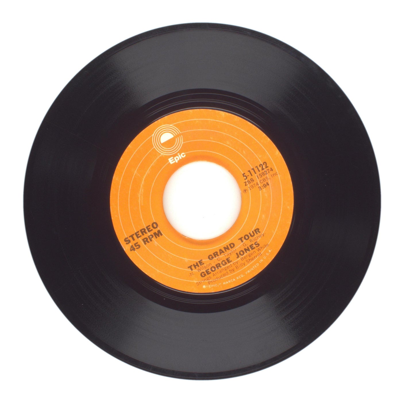 George Jones - Our Private Life; The Grand Tour - Vinyl Record 45 RPM 7"