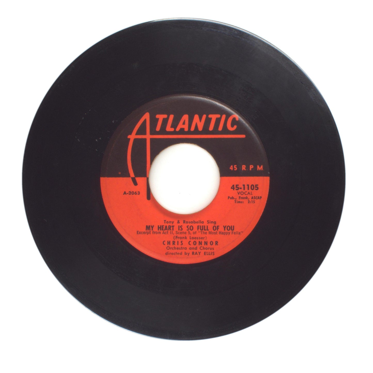 Chris Connor - I Miss You So; My Heart Is So Full of You - Vinyl 45 RPM 7"