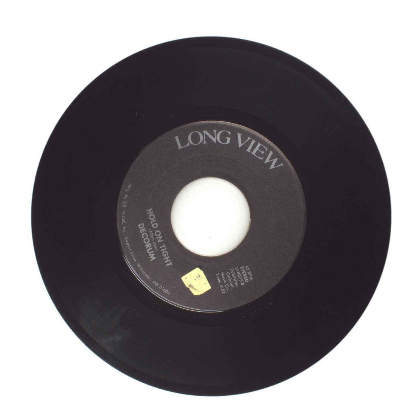 Decorum - Hold On Tight; Spanish Bars - Vinyl Record 45 RPM 7"