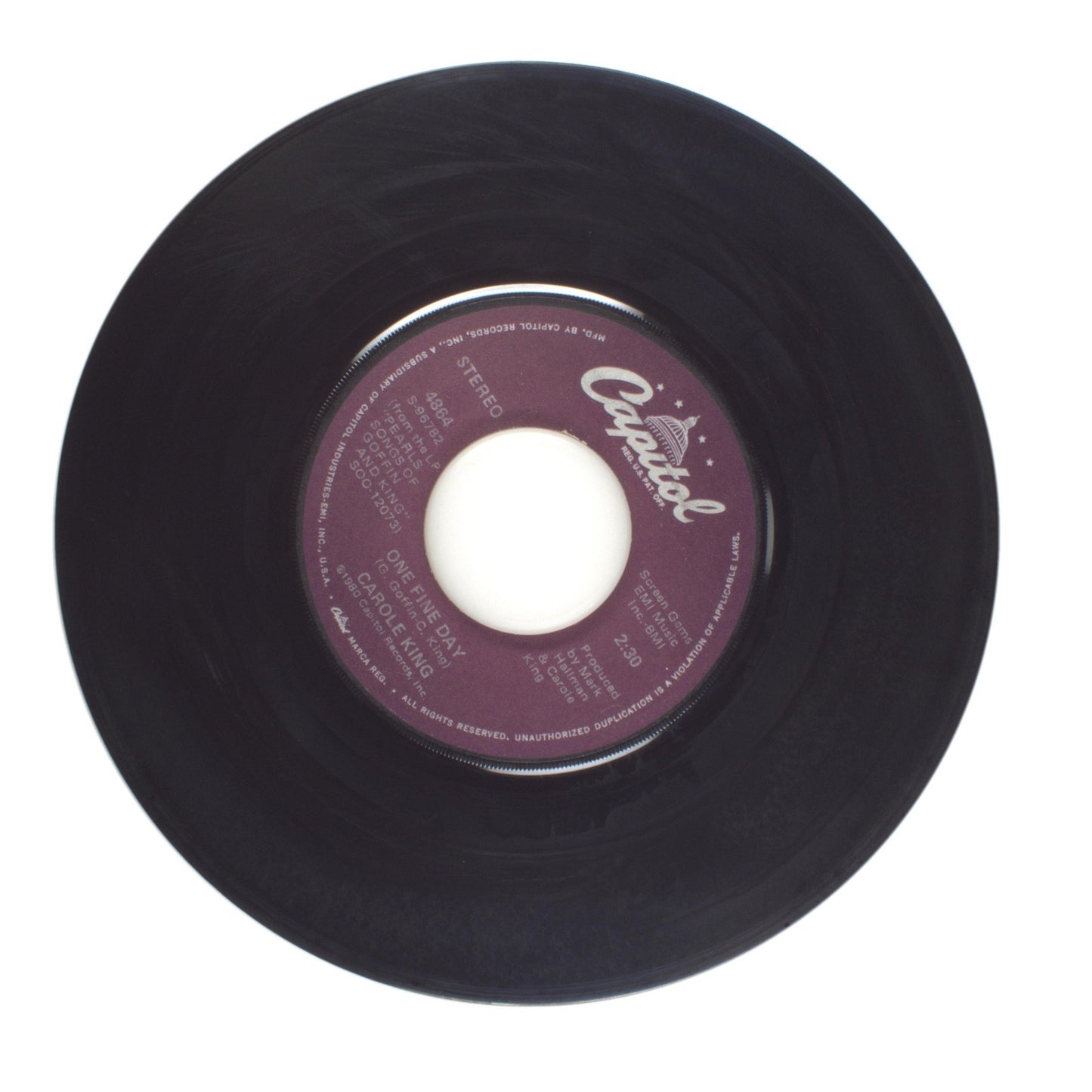 Carole King - Rulers of This World; One Fine Day - Vinyl Record 45 RPM 7"