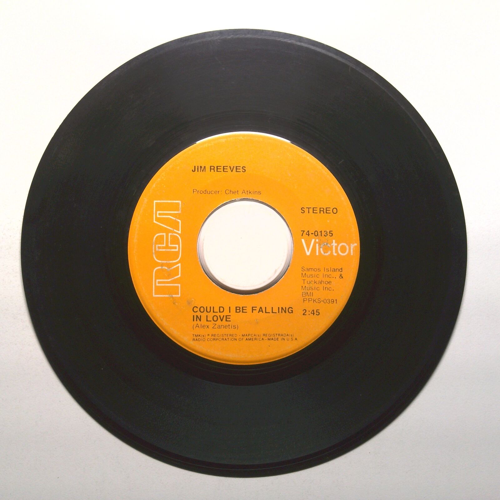 Jim Reeves - When Two Worlds Collide; Could I Be Falling in Love - 45 RPM 7"