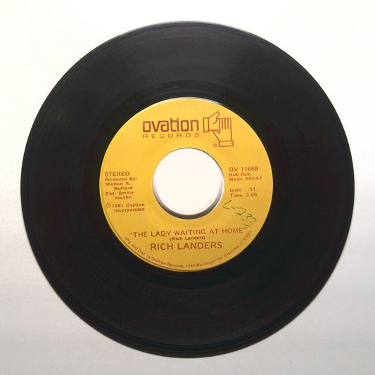 Rick Landers - The Lady Waiting At Home; Friday Night Feelin' - 45 RPM 7"