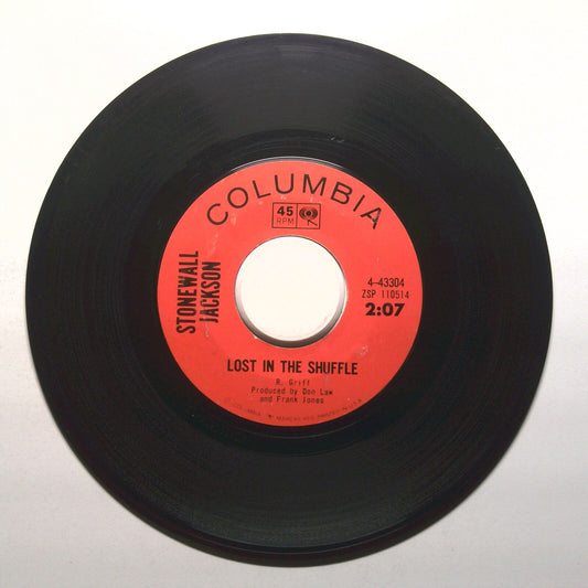 Stonewall Jackson - Lost in the Shuffle; Trouble and Me - Vinyl Record 45 RPM 7"