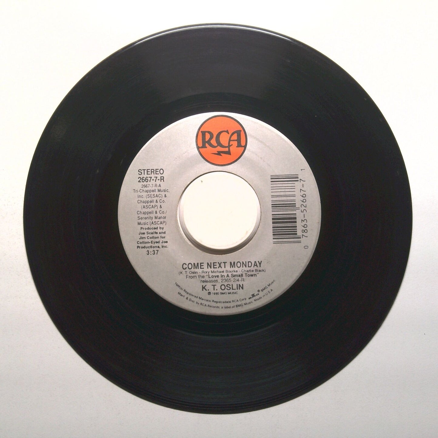 K. T. Oslin - Truly Blue; Come Next Monday - Vinyl Record 45 RPM 7"