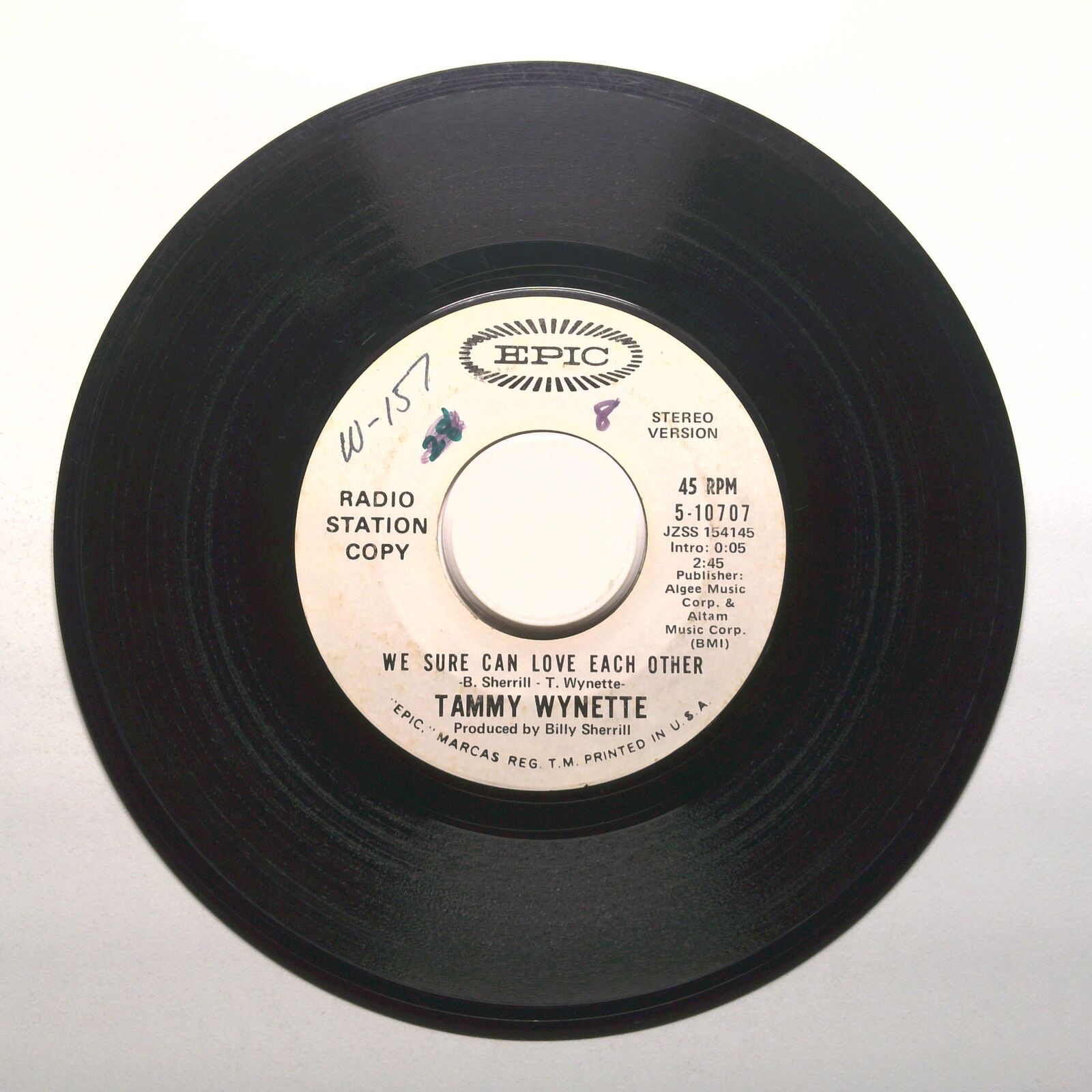 Tammy Whnette - We Sure Can Love Each Other - Vinyl Record 45 RPM 7"