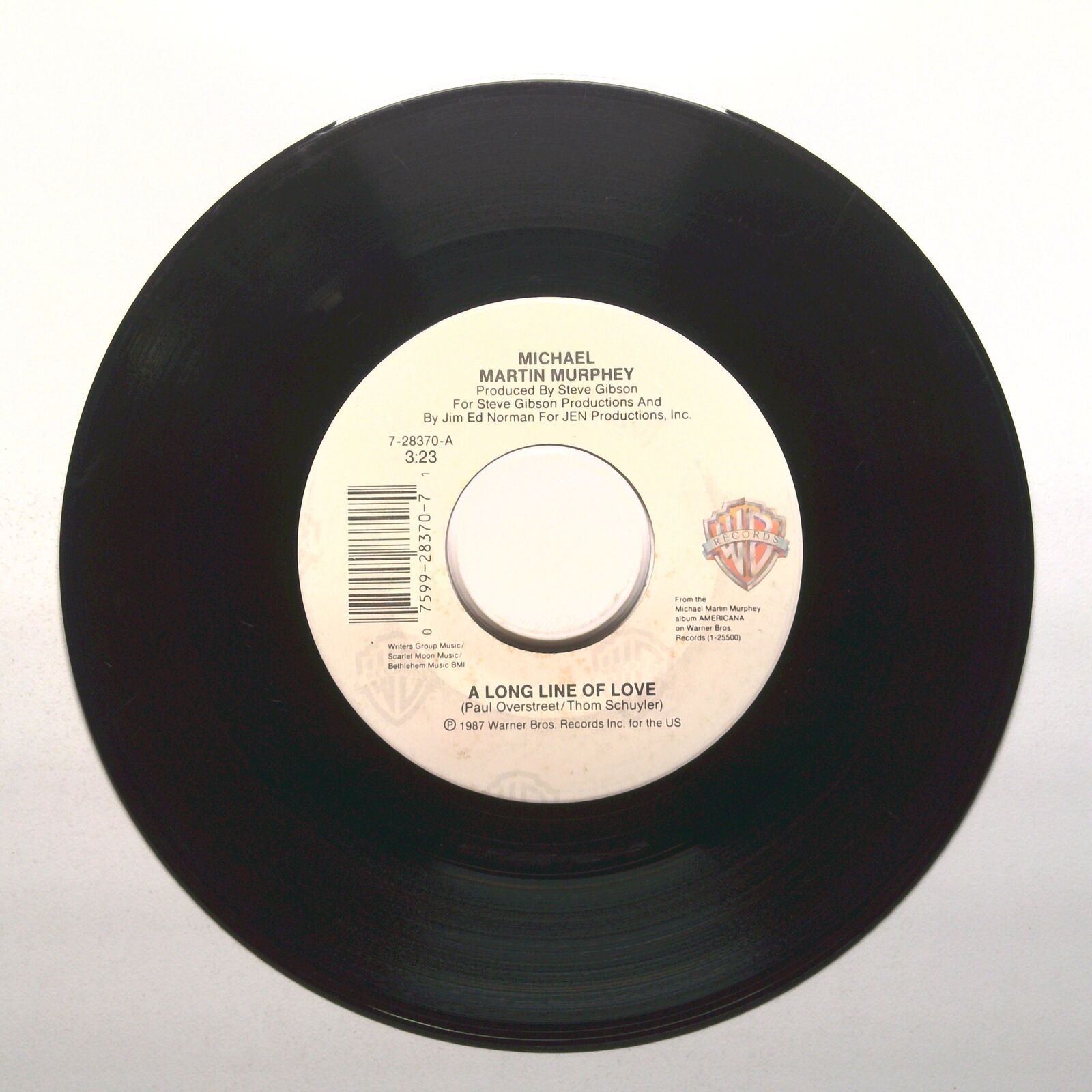 Michael Martin Murphey - A Long Line of Love; Worlds Apart - Vinyl 45 RPM 7"