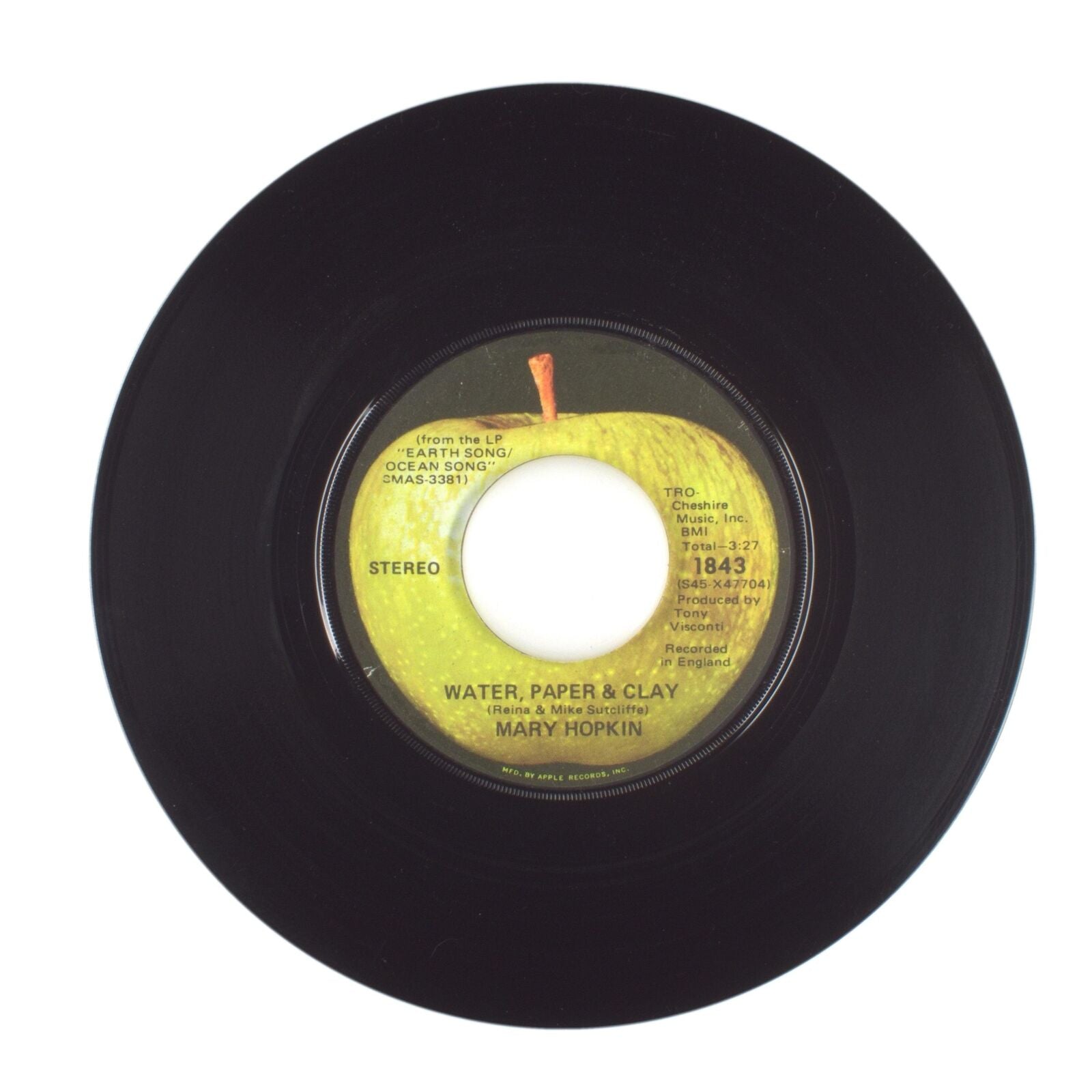 Mary Hopkin - Streets of London; Water, Paper & Clay - Vinyl Record 45 RPM 7"