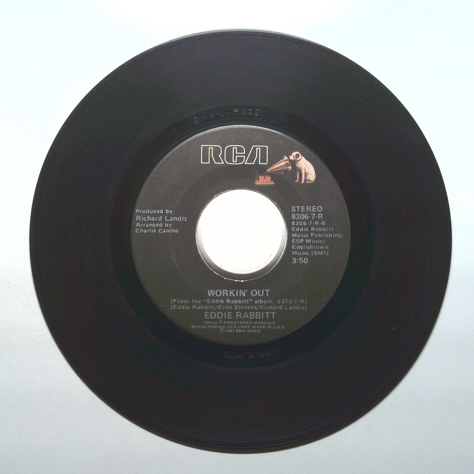 Eddie Rabbitt - Workin' Out; The Wanderer - Vinyl 45 RPM 7"