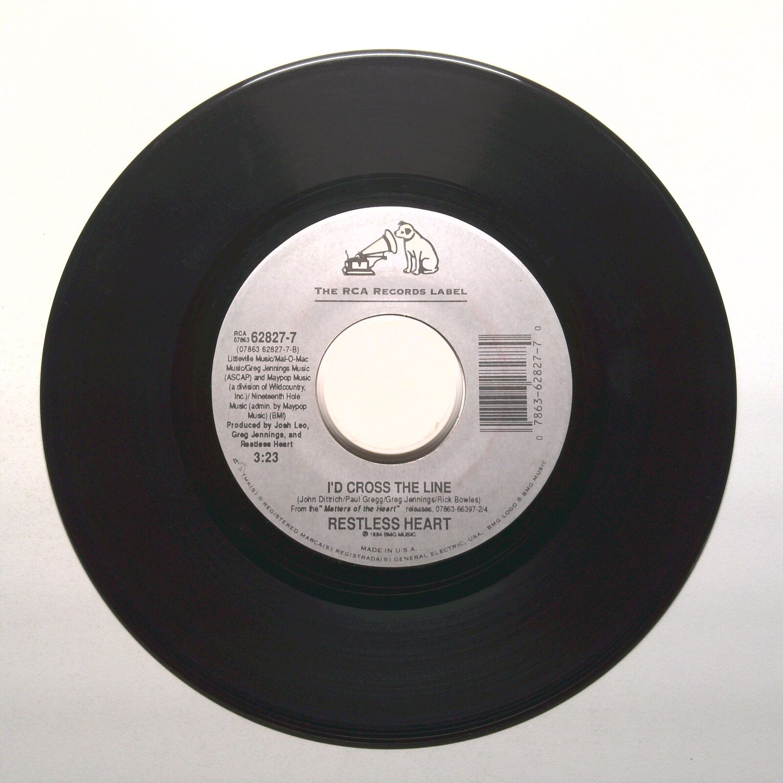 Restless Heart - Baby Needs New Shoes; I'd Cross The Line - Vinyl 45 RPM 7"