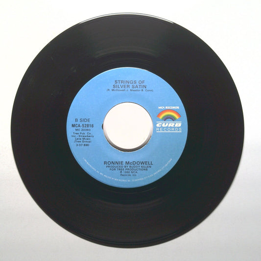 Ronnie McDowell - Strings Of Silver Satin; All Tied Up - VInyl 45 RPM 7"