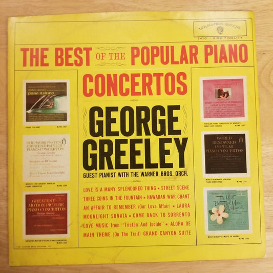 George Greenly - The Best of the Popular Piano Concertos - X-1410 Vinyl Record