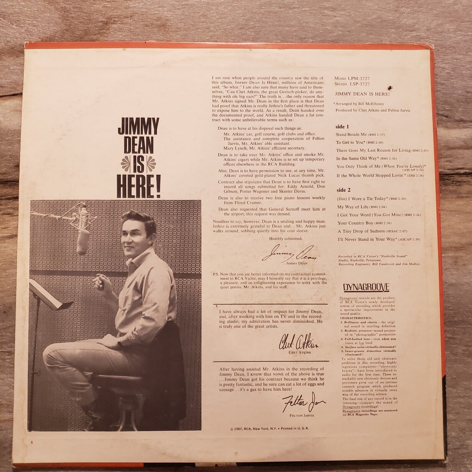 Jimmy Dean Is Here! - LPM 3727 Vinyl Record LP