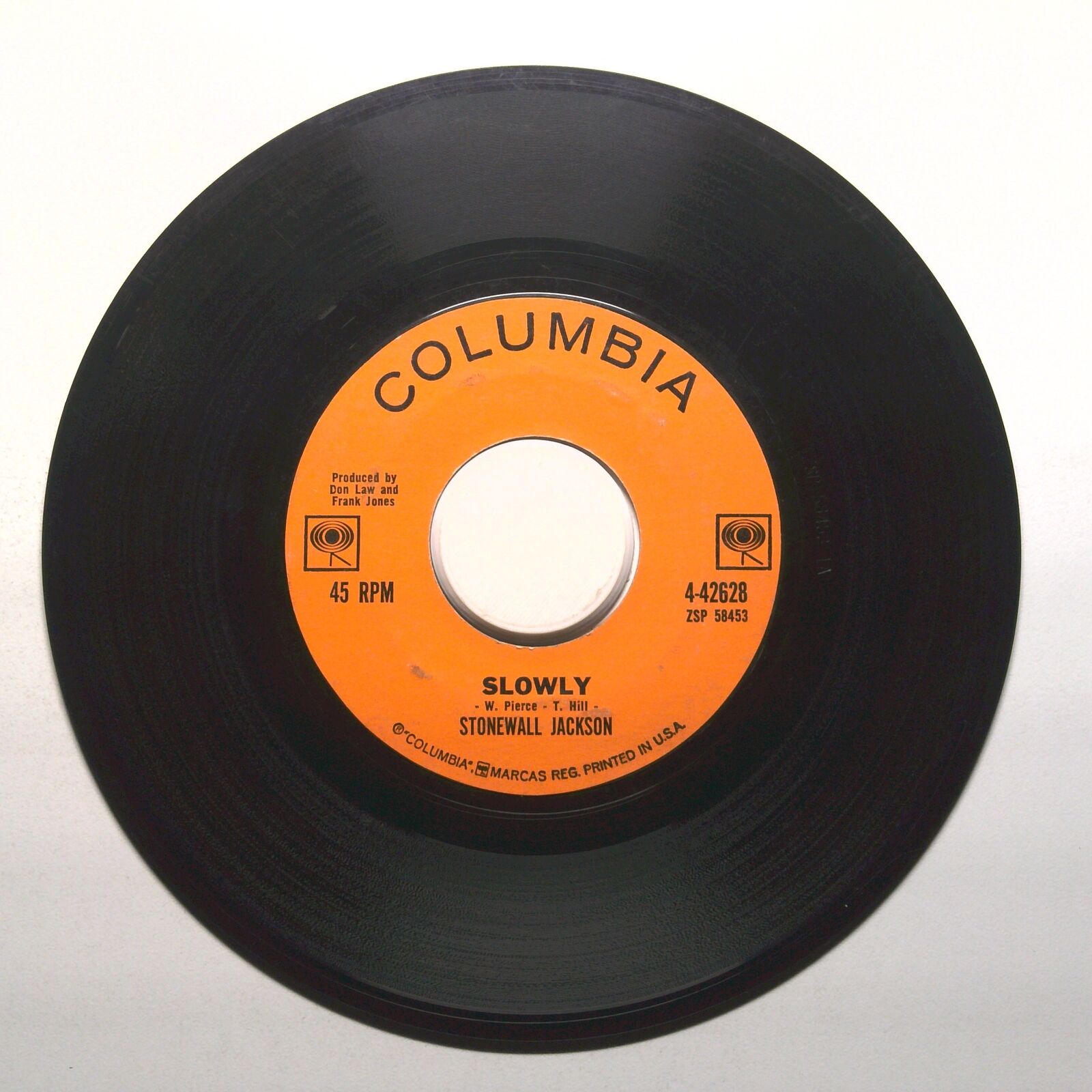 Stonewall Jackson - Can't Hang Up the Phone; Slowly - Vinyl Record 45 RPM 7"