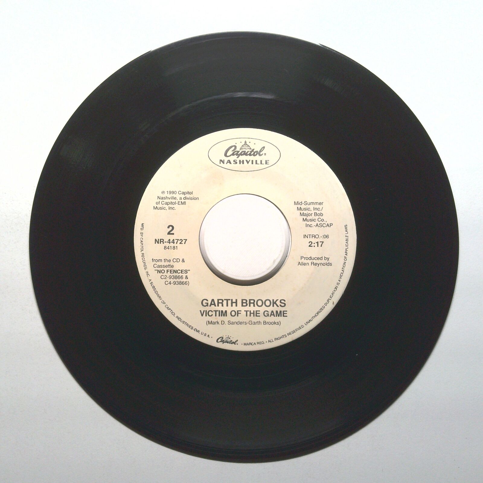 Garth Brooks - Victim Of The Game; The Thunder Rolls - Vinyl 45 RPM 7"