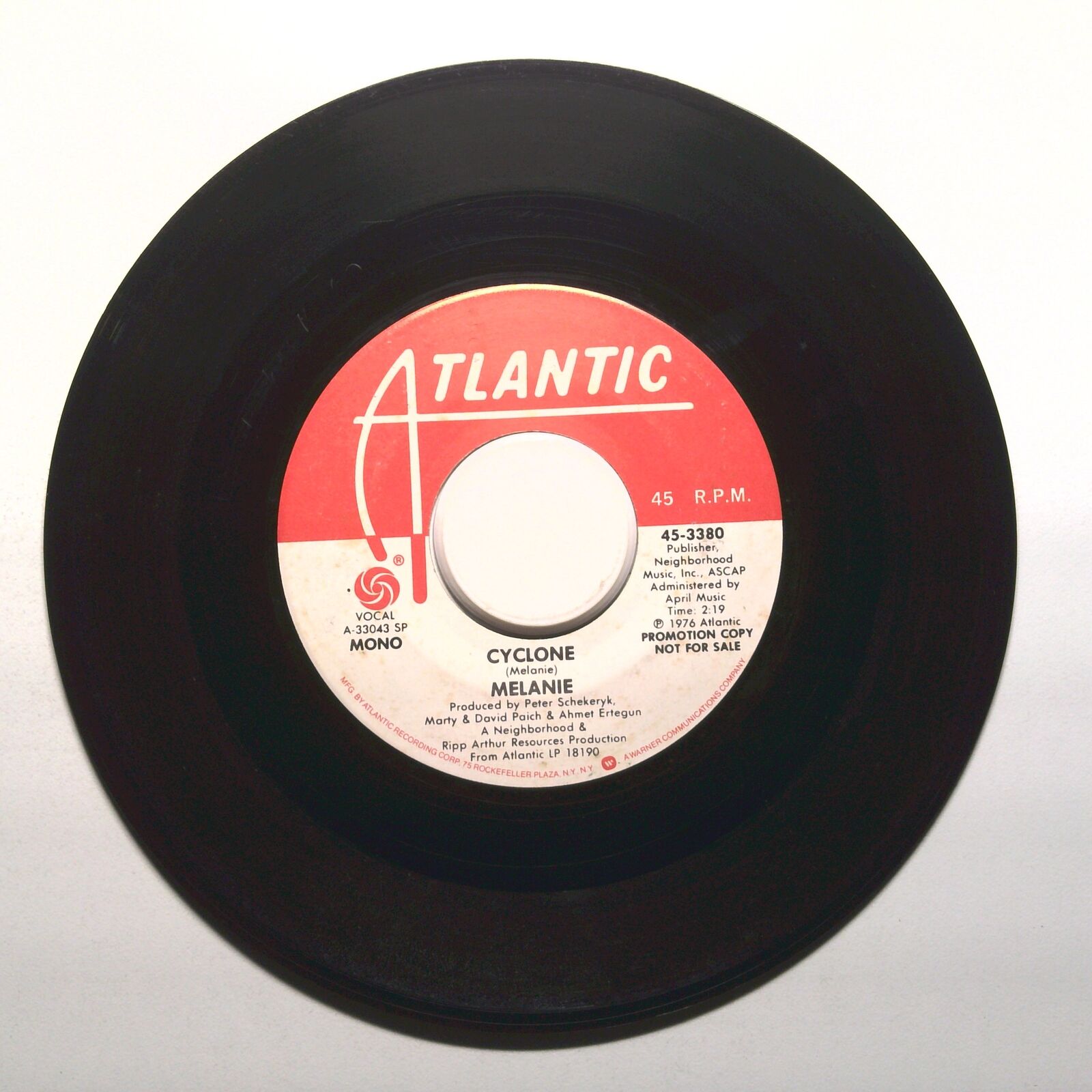 Melanie - Cyclone - Promo - Vinyl Record 45 RPM 7"