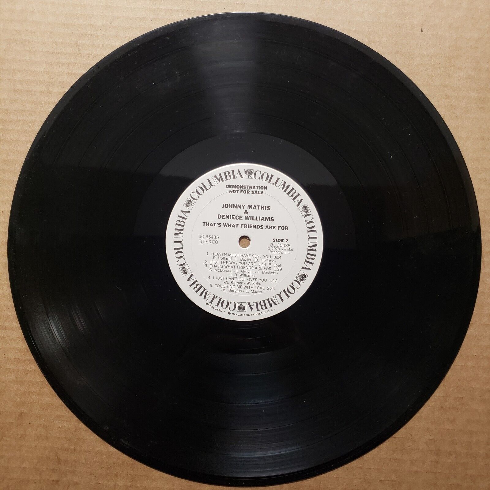 Johnny Mathis & Deniece Williams - That's What Friends Are For - Demo NFS