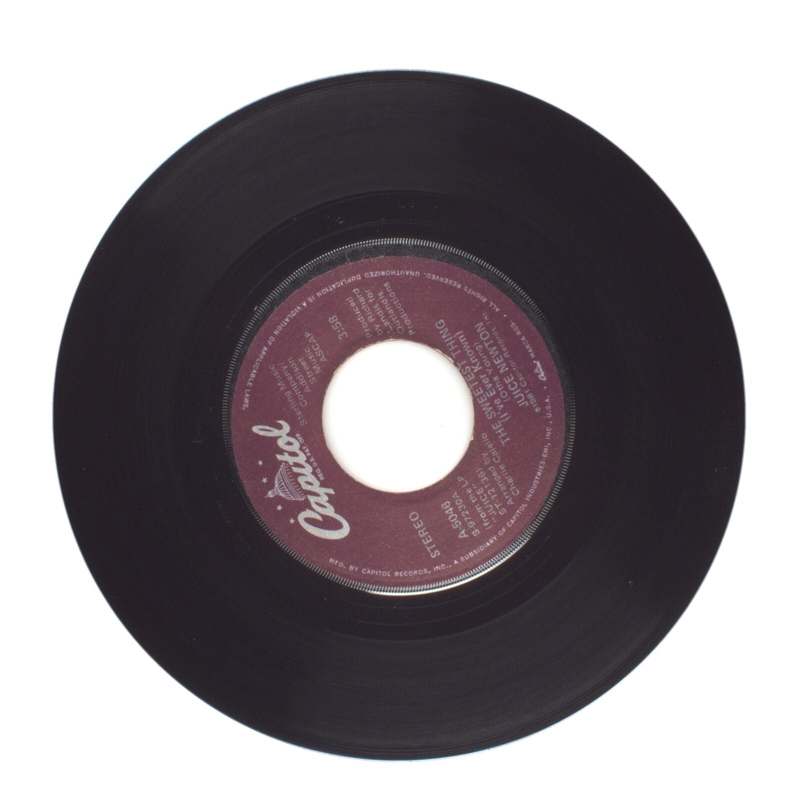 Juice Newton - The Sweetest Thing (I've Ever Known); Ride 'Em Cowboy - 45 RPM 7"