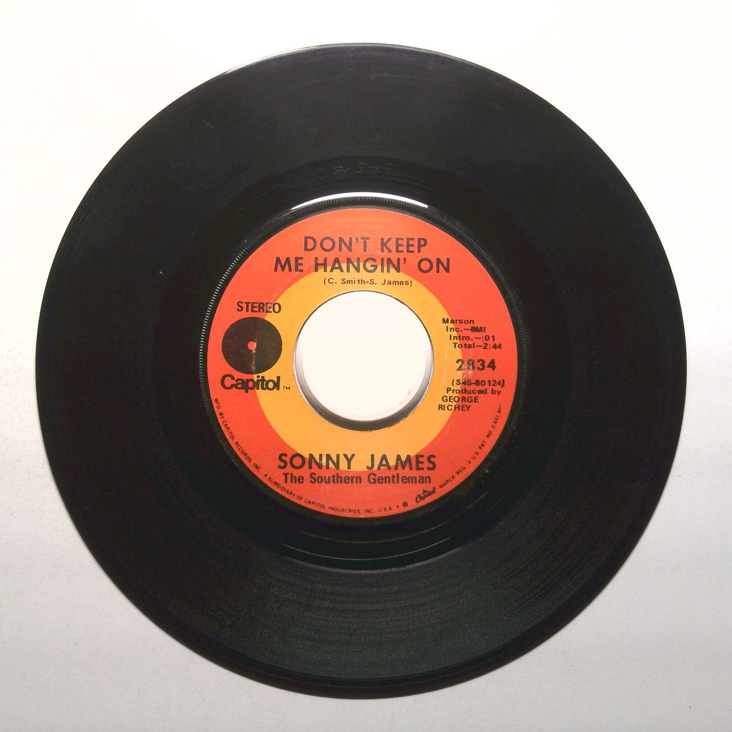 Sonny James - Don't Keep Me Hangin' On; Woodbine Valley - Vinyl Record 45 RPM 7"