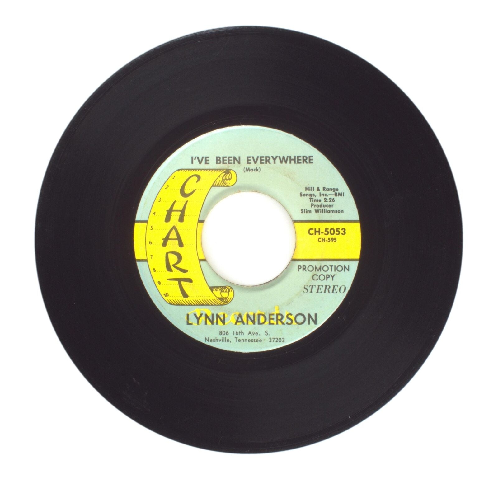 LYNN ANDERSON - I'VE BEEN EVERYWHERE - Vinyl Record 45 RPM 7"