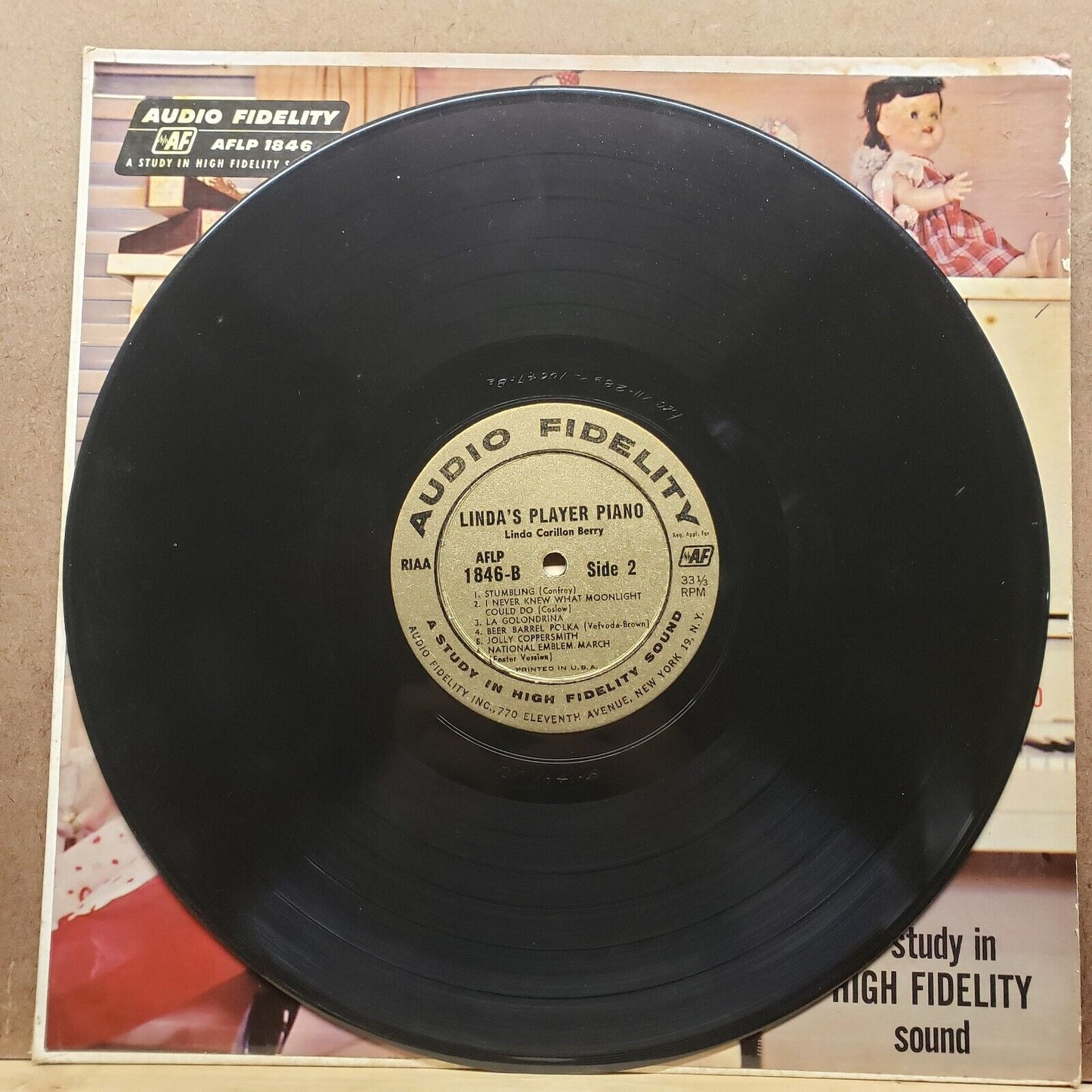 Linda Carillon Berry - Linda's Player Piano - AFLP 1846 - Vinyl Record LP