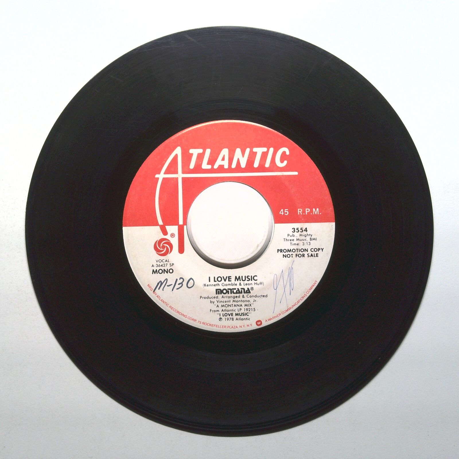 Montana - I Love Music - Promo Vinyl 45 RPM 7"