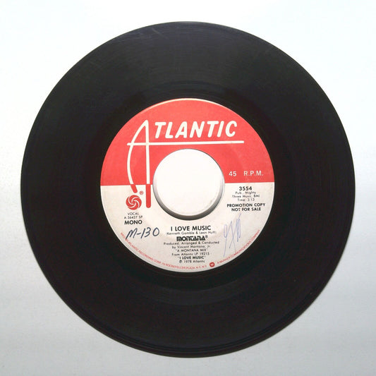 Montana - I Love Music - Promo Vinyl 45 RPM 7"