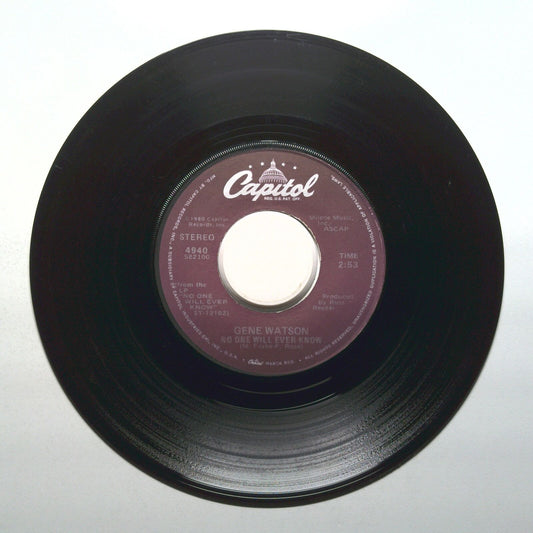 Gene Watson - No One Will Ever Know; Down And Out This Way Again - 45 RPM 7"