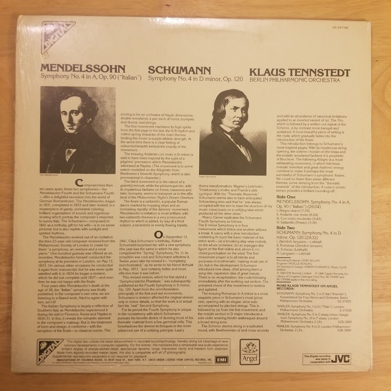 Mendelssohn - Symphony No. 4 in A - DS-537760 Vinyl Record LP