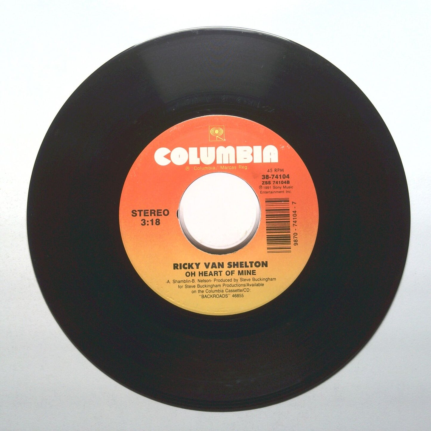 Ricky Van SHelton - After The Lights Go Out; Oh Heart Of Mine - Vinyl 45 RPM 7"