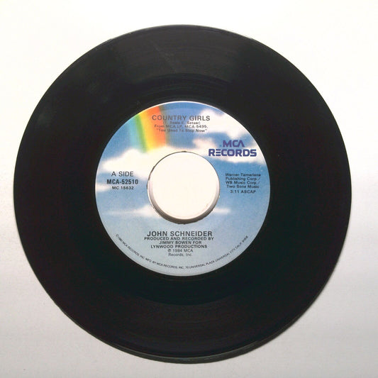 John Schneider - Country Girls; The Time of My Life - Vinyl Record 45 RPM 7"