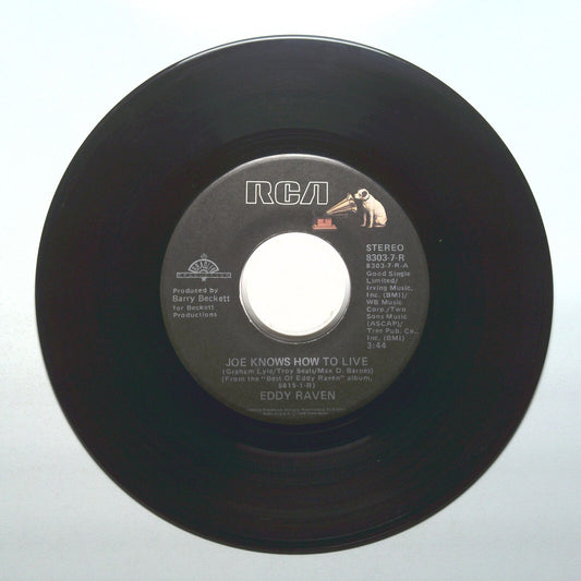 Eddy Raven - Joe Knows How To Live; Looking For Ways - Vinyl 45 RPM 7"