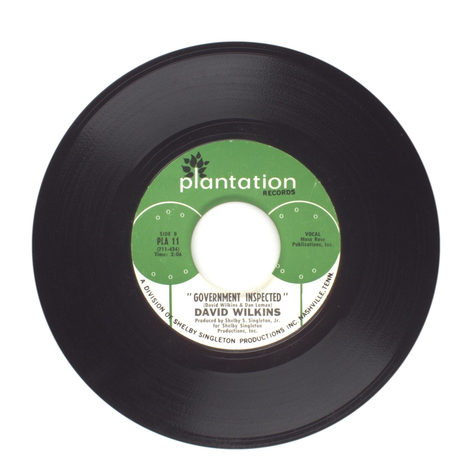 David Wilkins - Just Blow in His Ear; Government Inspected - Vinyl 45 RPM 7"