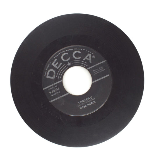 Webb Pierce - Someday; Honky Tonk Song - Vinyl Record 45 RPM 7"