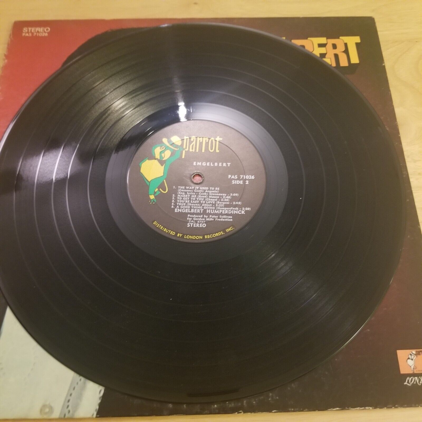 Engelbert - Varios Songs - PAS-71026 Vinyl Record LP