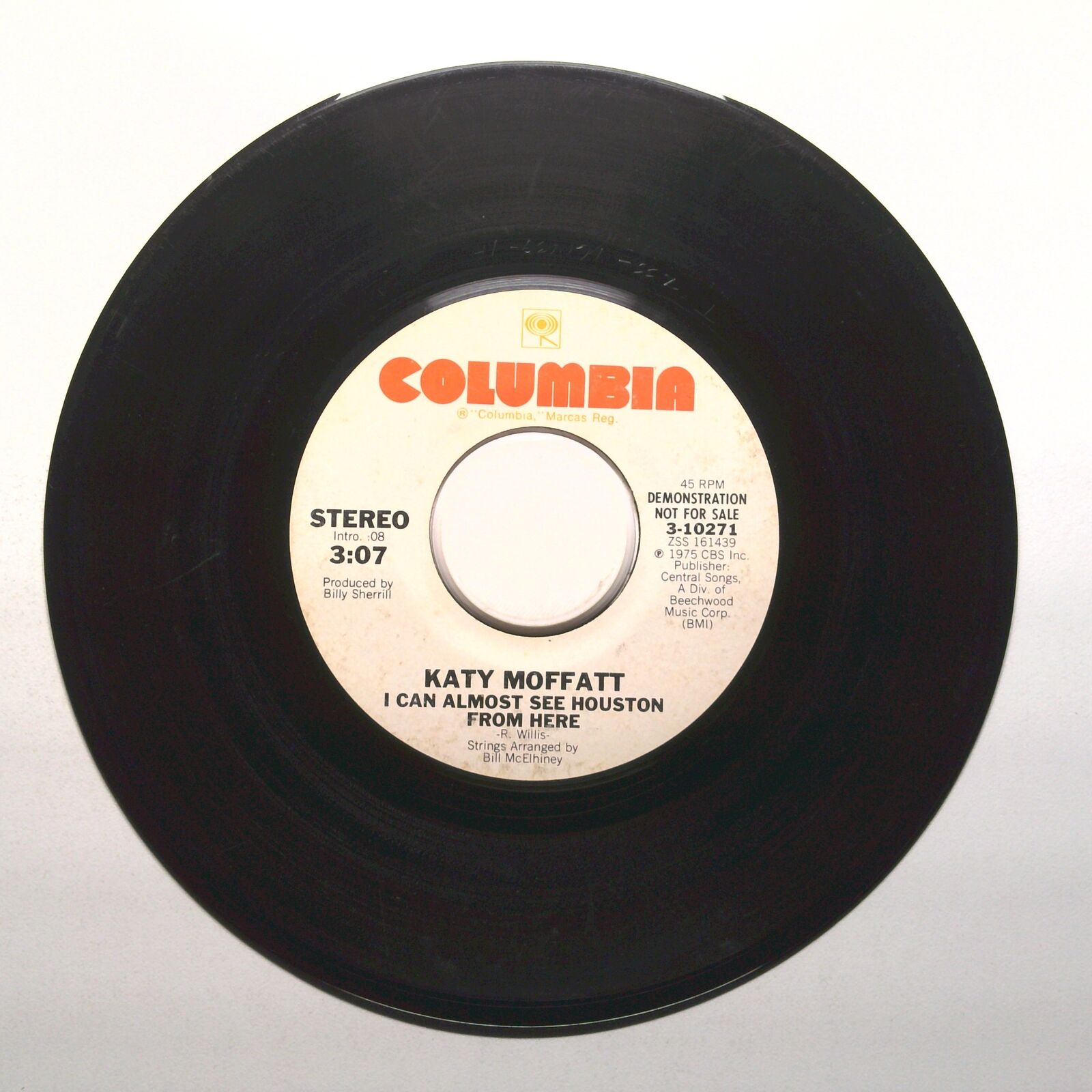 Katy Moffatt - i Can Almost See Houston From Here - Demo - Vinyl 45 RPM 7"