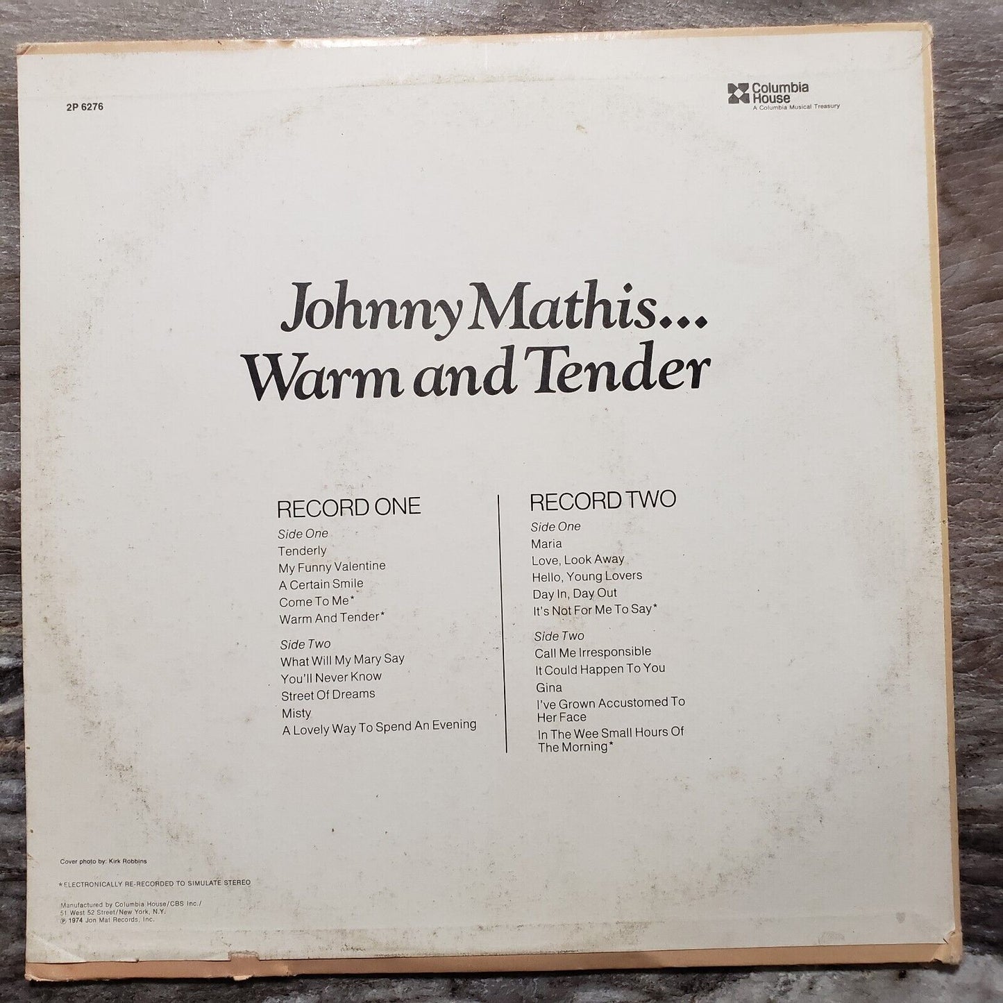 Johnny Mathis - Warm And Tender - 2 Disc Set - P 62762 Vinyl Record LP