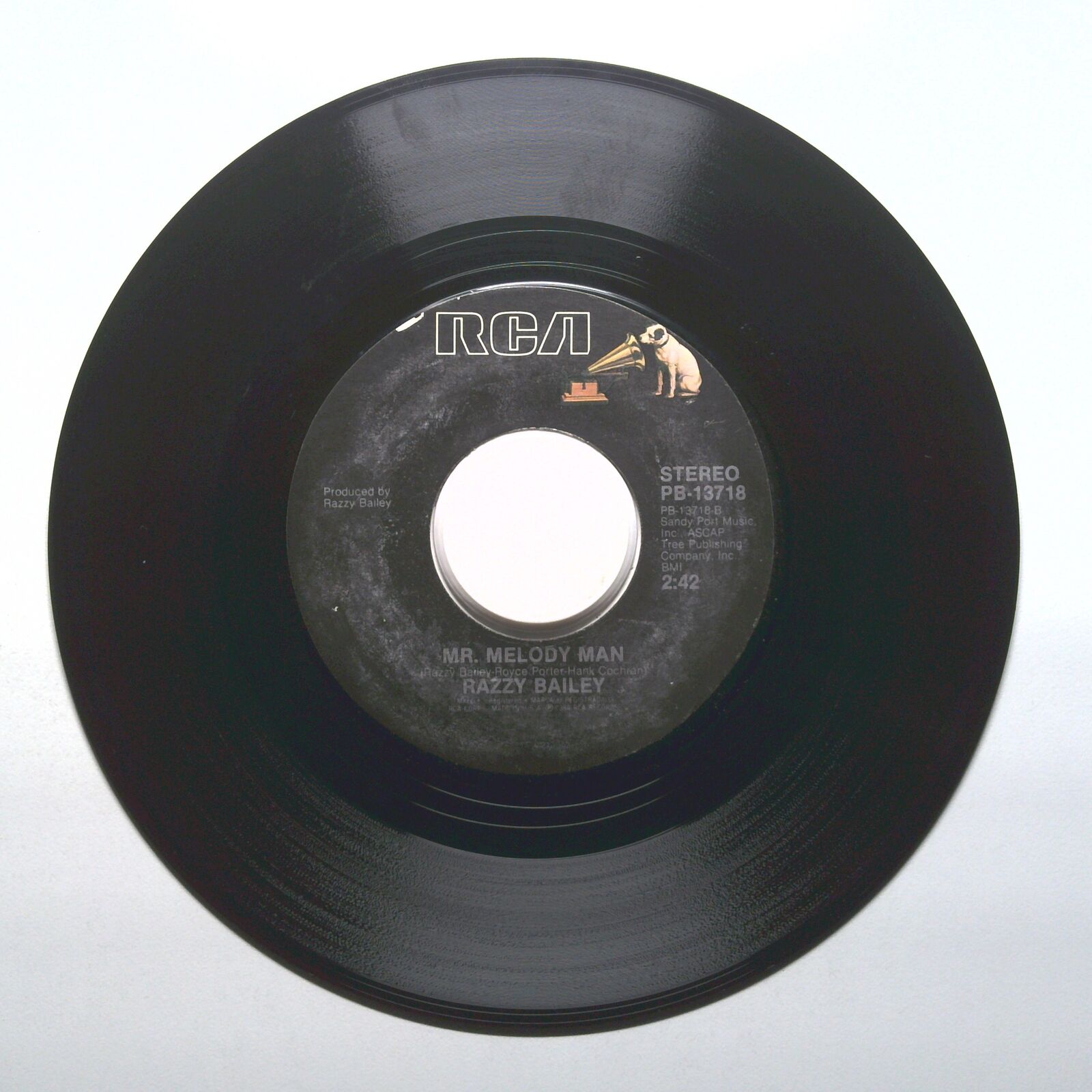 Razzy Bailey - In The Midnight Hour; Mr. Melody Man - Vinyl 45 RPM 7"