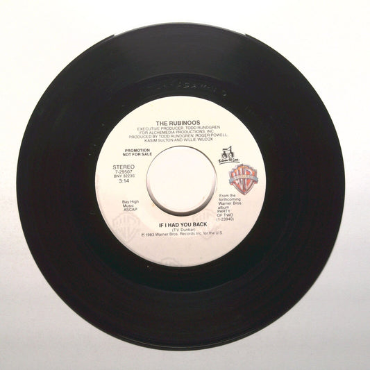 The Rubinoos - If I Had You Back - Promo - Vinyl Record 45 RPM 7"